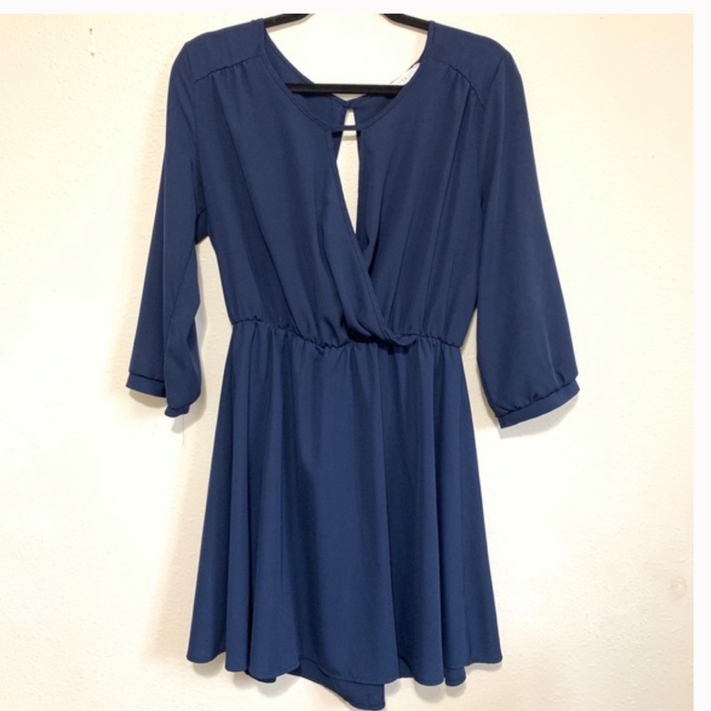 Navy blue long sleeve dress